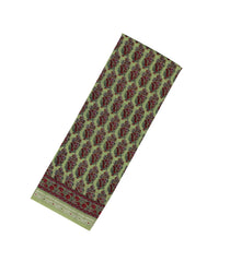Green Handloom Chanderi Cotton Saree With Printed Floral Motifs-CC1323