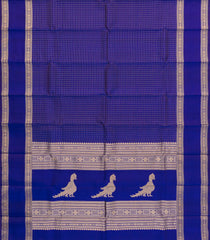Purple Handloom Kanchipuram Silk Saree With Zari Checks-KA15123