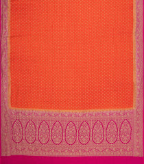 Red Handloom Banarasi Khaddi Georgette Silk Saree With Contrast Border-BE1861