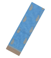 Light Blue Woven Rasipuram Cotton Saree With Floral Buttas-RA2563