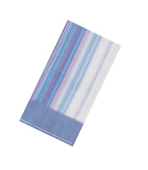 Blue Printed Synthetic Dupion Saree With Abstract Stripes-SY0487