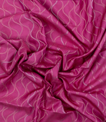 BubbleGum Pink Handloom Soft Silk Saree With Wave Stirpes-SO4483