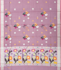 Lilac Handloom Kota Silk Saree With Meena Bird Motifs-KO1049