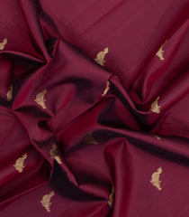 Bottle Green & Crimson Handloom Korvai Kanchipuram Rising Border Silk Saree-KA15898