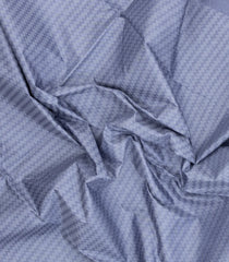 Grey Printed Tussar Silk Saree With Chevron Motifs-TU3364