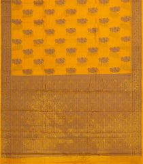 Mustard Woven Tussar Silk Saree With Floral Buttas-TU3423