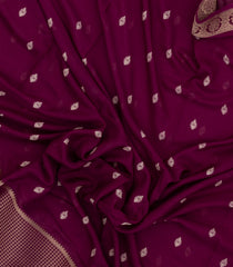 Maroon Woven Synthetic Dola Silk Saree With Printed Floral Motifs-BL4717