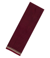 Dark Maroon Woven Chirala Cotton Saree With Printed Blouse-CR1519