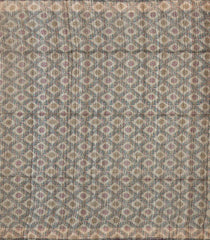 Burgundy Handloom Dupion Silk Saree With Checks & Printed Pallu-DS0596