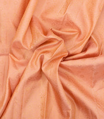 Light Peach Handloom Kanchipuram Silk Saree With Floral VIne Motifs-KA14299