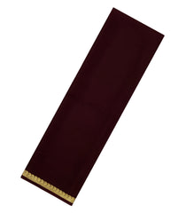 Dark Maroon Woven Mysore Silk Saree With Zari Border-MS3429