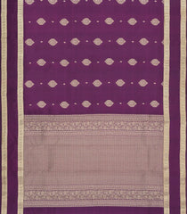 Lilac Woven Pure Silk Saree With Zari Buttas-EC2575