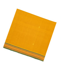 Mustard Woven Kadapa Cotton Saree With Buttas & Contrast Border-KN0675