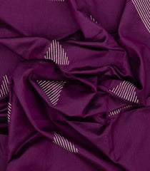 Dark Magenta Woven Art Dupion Saree With Triangle Motifs-BL4227