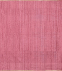 Peach Printed Synthetic Dupion Saree With Checks & Contrast Border-BL6049