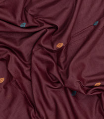 Brown Woven Tussar Silk Saree With Buttas & Contrast Border-TU3473