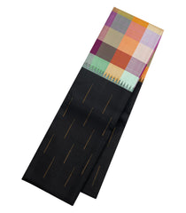 Multi Colour Handloom Korvai Muppagam Kanchipuram Silk Saree With Checks-KA16618