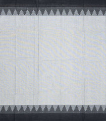 Grey Woven Chettinad Cotton Saree With Buttas & Contrast Border-CN1801