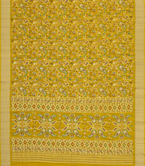 Mustard Printed Synthetic Dola Silk Saree With Zari Border-BL5722