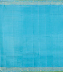 Turquoise Handloom Kanchipuram Silk Saree With Meena Buttas-KA15460