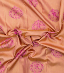 Dusty Pink Handloom Kanchipuram Silk Saree With Peacock Motifs-KA15816