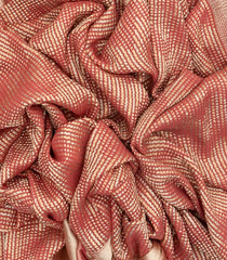 Peach Woven Mysore Silk Saree With Chevron Motifs-MS3063