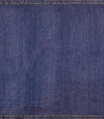 Indigo Printed Chanderi Cotton Saree With Zari Border-CC1502