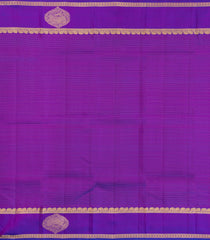 Purple Handloom Kanchipuram Silk Saree With Zari Checks & Buttas-KA15468