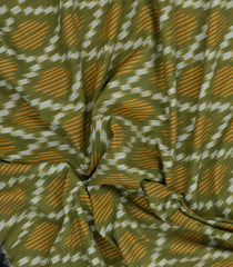 Light Green Handwoven Orissa Cotton Saree With Tie & Dye Motifs-OR0923