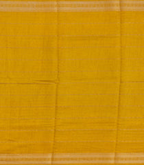 Mustard Printed Art Dola Silk Saree With Stripes & Floral Motifs-BL5752