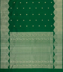 Green Handloom Kanchipuram Silk Saree With Annam Motifs-KA15027-Green
