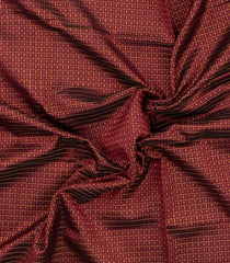 Maroon Handloom Silk Cotton Saree With Checks & Buttas-SC4678