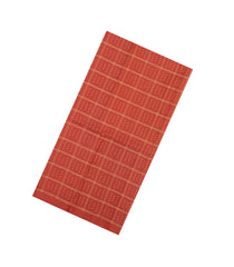 Red Handloom Soft Silk Saree With Floral Zari Checks-SO4730
