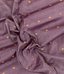 Grey Handloom Gadwal Silk Cotton Saree With Buttas-GA0332