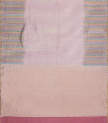 Dusty Pink Woven Banarasi Khaddi Georgette Silk Saree With Stripes-BE1953