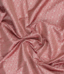 Peach Woven Art Dupion Saree With Floral Zari Motifs-BL5915