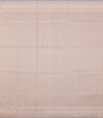 Beige Handloom Banarasi Silk Saree With Meena Floral Zari Motifs-BE1930