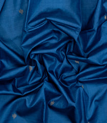Light Blue Woven Tussar Silk Saree With Floral Motifs-TU3260
