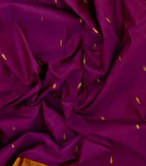 Magenta Handloom Kanchipuram Silk Saree With Floral Buttas-KA14005