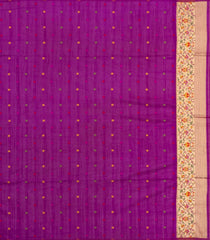 Purple Woven Art Dupion Saree With Meena Floral Border-BL5932