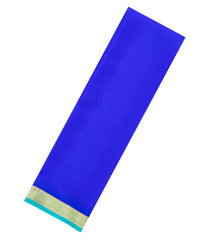 Blue Woven Mysore Silk Saree With Contrast Border-MS3701
