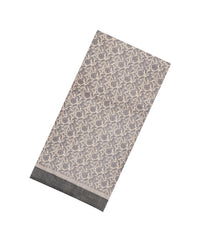 Taupe Printed Pure Silk Saree With Floral Motifs-PS0778