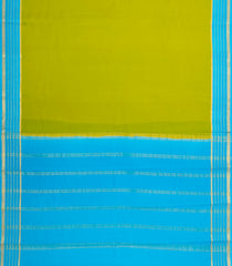 Leafy Green Woven Mysore Silk Saree With Contrast Zari Border-MS3787