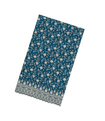 Blue Woven Synthetic Blended Saree With Embroidered Motifs-EN2042
