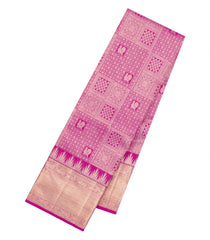Pink Handloom Kanchipuram Bridal Silk Saree With Zari Motifs-KA16266