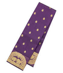Dark Purple Handloom Vigneshwari Silk Saree With Buttas-KA15792