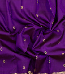 Purple Handloom Kanchipuram Silk Saree With Meena Buttas-KA15246