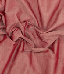 Dusty Peach Handloom Gadwal Silk Cotton Saree With Contrast Border -GA0459