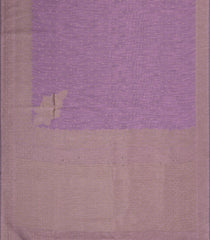 Lilac Woven Art Linen Saree With Flower Motifs-BL5657
