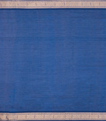 Steel Blue & Blue Handloom Silk Cotton Saree With Zari Stripes-SC4547